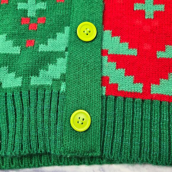 Women's Merry Christmas Ugly Christmas Sweater Vest Faux Button Front size XXL - Picture 5 of 12